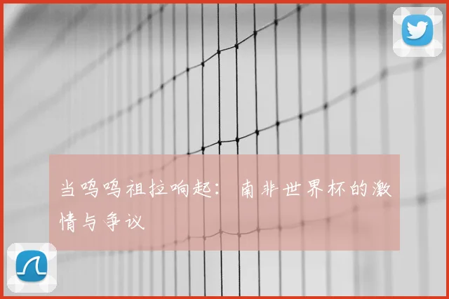 当呜呜祖拉响起：南非世界杯的激情与争议